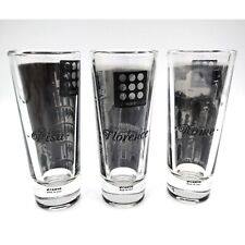 Cerve Circleware Design Three Italian Tall Shot Glasses Rome Pisa Florence Italy picture