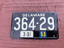 1953 Delaware ￼ ￼Wheaties metal bicycle license plate cereal premium Main picture