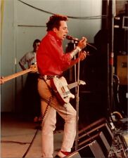 The Clash rare vintage 8x10 inch press photo Joe Strummer on stage performing picture