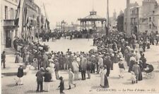CPA 50 CHERBOURG Place d' Armes - Music Kiosk - Day of PARTY 1908 Animated picture
