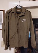 Repro US Army M-1941 Field Jacket M41 WWII Size 40R, Marked USN Navy picture