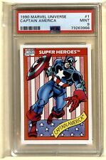 1990 Impel Marvel Universe Super Heroes Captian America PSA 9 #1 picture