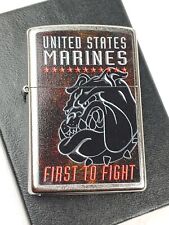 Zippo 207 United States Marines First to Fight on Street Chrome Lighter JUN 2022 picture