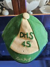 Vintage Antique GREEN D H S 45 DINK BEANIE CAP Hat  1945 Kink picture