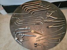 Lot Of Antique Medical Dental Surgical Tools Cutters Autopsy picture