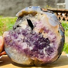 1197g Natural Amethyst Agate Geodes Quartz Crystal Rough Specimen Healing picture