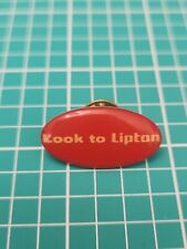 Vtg Lipton Tea Look To Lipton Silver Tone Lapel Pin picture