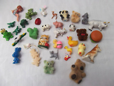 Vtg Lot Of 34 Assorted plastic Mini Figures 1/2in to 1in Dollhouse crafts picture