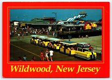 NJ Wildwood, Boardwalk Near Morey's Pier, Tram, Marlboro Sign, Chrome 4 x 6 picture