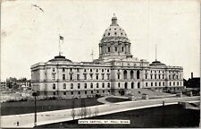 State Capitol St Paul Minnesota MN Birds Eye Antique Postcard DB PM WOB Note picture