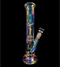 12 Inch Heavy Glass Bong Water Pipe Beautiful Hook Percolator  picture
