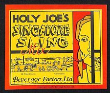 Holy Joe's Singapore Sling Mix Beverage Label Oakland, CA c1935-40's VGC Scarce picture