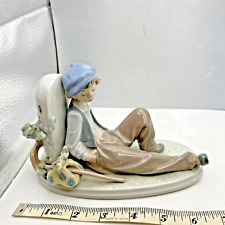 Lladro 5399 Time to Rest Hobo Boy Figurine Resting at Milestone Marker Spain picture