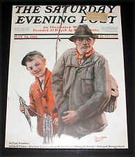 1919 MAY 24, OLD SATURDAY EVENING POST MAGAZINE COVER (ONLY) BRETT, FISHING ART picture