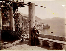 Italy, Amalfi, Convento dei Cappuccini, G. Sommer Vintage Print, Tirage albu picture
