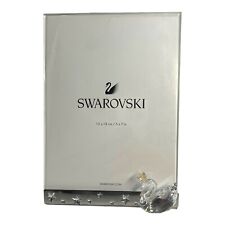 Authentic Swarovski Crown Swan Picture Frame Silver Stars Rhinestone 5x7 Crystal picture