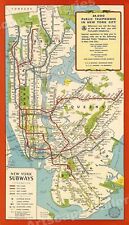 1951 New York City Subway Historic Map - 14x24 picture