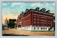 Topeka KS Y.M.C.A. Building with Capitol in Background Kansas Vintage Postcard picture