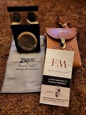 Vintage Zenith Royal 500 Owl Eyes Black w/ Case, Brochure, and Soft Pouch Cover picture