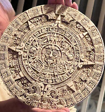 Aztec Sun Stone-Mexican Mayan Calendar-Tribal Home Decor Face Ancient-11.5