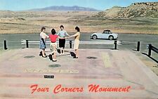 Four Corners States Girls Dance Circle Navajo Trail Hwy Vtg Postcard D52 picture