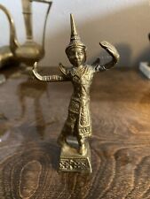 Vintage Brass Thailand Dancing Man Figurine picture