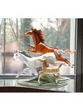 Kevinsgiftshoppe Ceramic Galloping Horses Statue  Dad Cowboy Mom Her picture