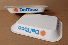 5 Del Taco Paper Tray Boat Container VTG 80s Fast Food French Fries Movie Prop picture