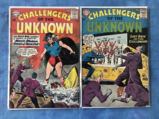 CHALLENGERS OF THE UNKNOWN - LOT OF 2 #34, 37 DC COMICS - LOW-GRADE -FAIR/GOOD picture