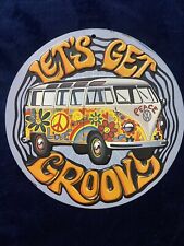 VW - Microbus - GROOVY - Distressed Metal Sign - Hippie picture
