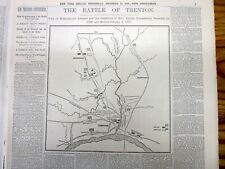 1876 newspaper w MAP & text report CENTENIAL CELEBRATION ofTHE BATTLE OF TRENTON picture