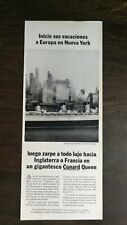 Vintage 1965 Queen Mary Ship Spanish Español Original Ad - 721 picture