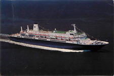 1985 Holland America Ocean Liner Ship Postcard with Mexico stamp picture