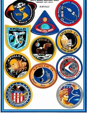 Apollo Manned Spacecraft Series, Permanent Vinyl Stickers, Apollo 7 thru 17 picture