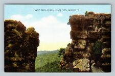 Cheaha State Park AL, Pulpit Rock, Alabama Vintage Postcard picture