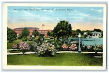 c1910's Memorial High School And New Band Stand Orlando FL Antique Postcard picture