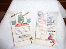 Two Texaco Post Cards from the 50's Dealers Mailed to Customers picture