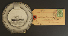 1912 Souvenir of RMS Tainui Shaw Savill Albion Line Ship Postcard Disc w/Photos picture