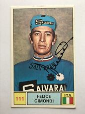 FELICE GIMONDI (†2019) signed PANINI Valida Sticker #111 SPRINT 71-Cycling ITALY picture