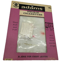 vintage TRICK/GAG/JOKE, 1950's on card ADAMS' SMOKIE Fake Cigarettes 1958 sealed picture