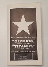 White Star Line R.M.S. Titanic/Olympic Fold Out Brochure (Reprint) picture