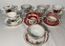 Vintage Lot Of 8 Mismatched China Tea Cup Saucers Party, Teas, Showers-TCL2 picture