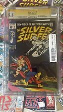Silver Surfer #4 ✨CGC 5.5 SS✨SIGNED BY STAN LEE White/Off-whitepages💫 BRILLIANT picture
