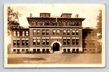 c1935 RPPC High School Milford New Hampshire NH Real Photo Postcard picture