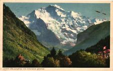 Vintage Postcard- 23511. DIE JUNGFRAU VON INTERLAKEN GESEHEN. Posted 1910 picture