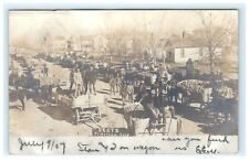 1907 Fort Morgan CO Colorado Beets Agricultural Wagons Street View RPPC Postcard picture