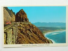 Neah Kah Nie Mountain Viewpoint Oregon Classic Car Sea Chrome Vintage Postcard picture