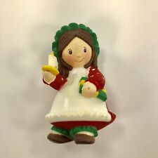 Vtg 1982 Little Girl Holding Candle Ornament American Greetings Plastic picture