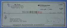 John McGiver July 20, 1970 Original Signed Autographed Personal Cheque / Check picture