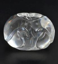 BIN: STEUBEN CRYSTAL TURTLE DOVES FIGURINE SIGNED ART GLASS;  PAPERWEIGHT BIRDS picture